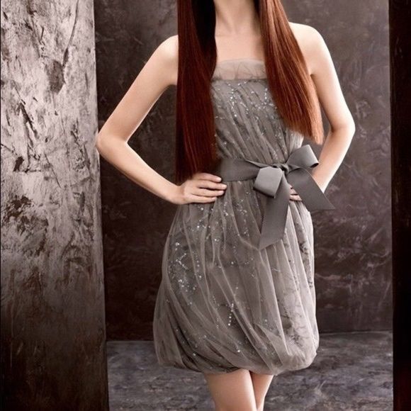 White by Vera Wang Dresses & Skirts - White by Vera Wang-David’s Bridal Floral Sequin Dress